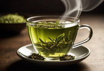 Steaming cup of Green Tea representing health benefits in the article about hunger