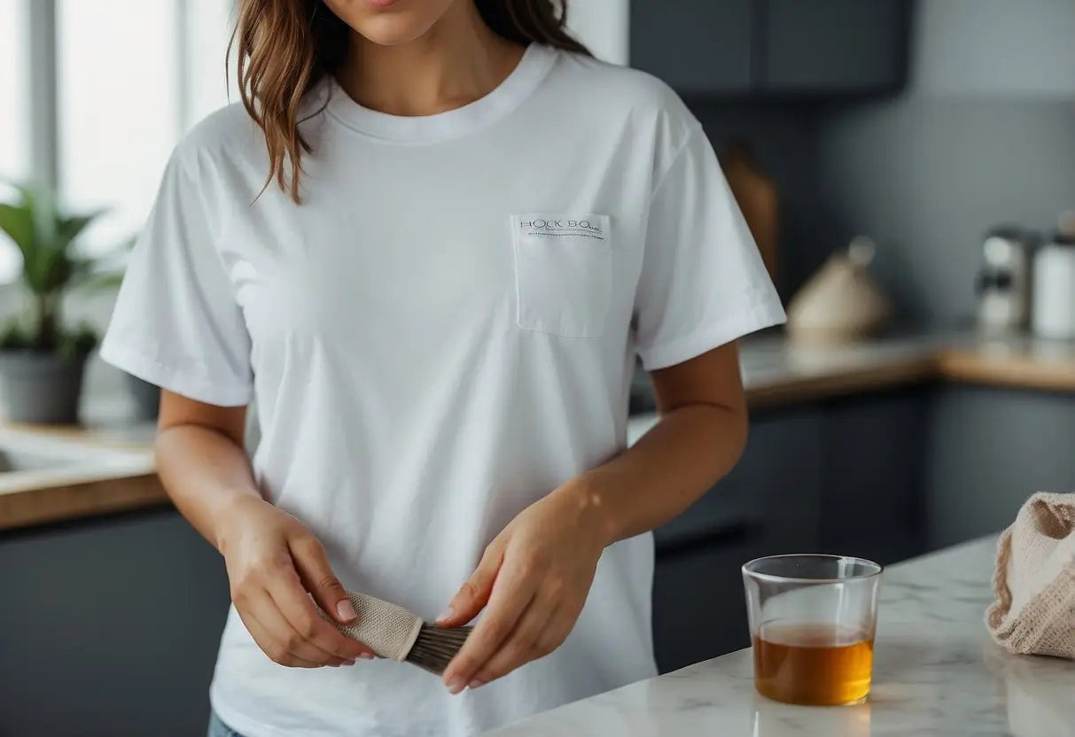White Cotton T-Shirt Used in Article on Removing Tea Stains from Clothes