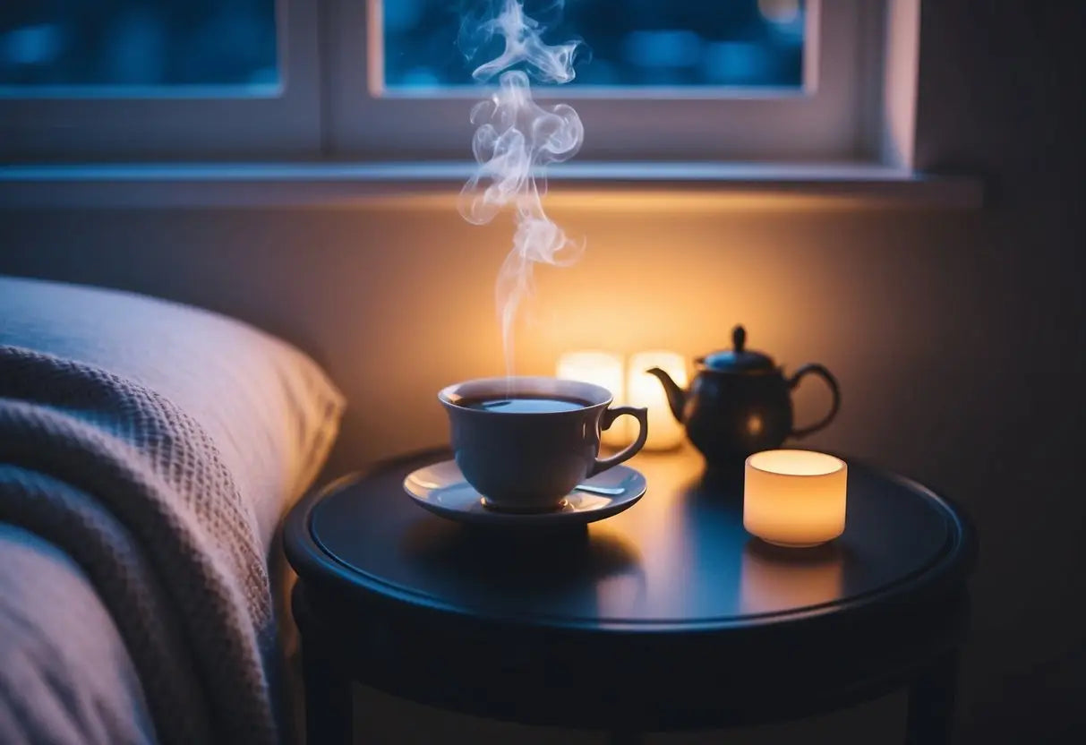 Steaming cup of Pu Erh tea on a wooden table for health benefits article