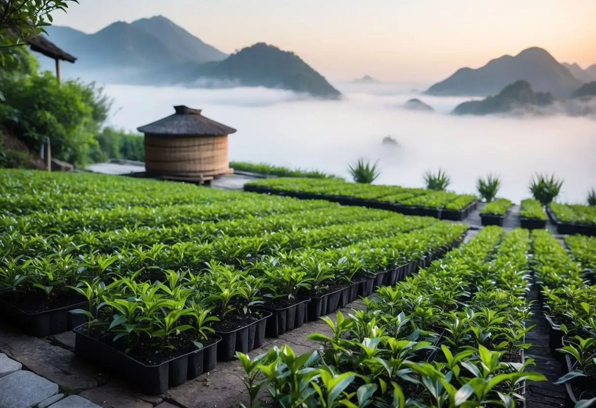 Lush Tea Plantation for Microbial Fermentation in Pu Erh Tea Article