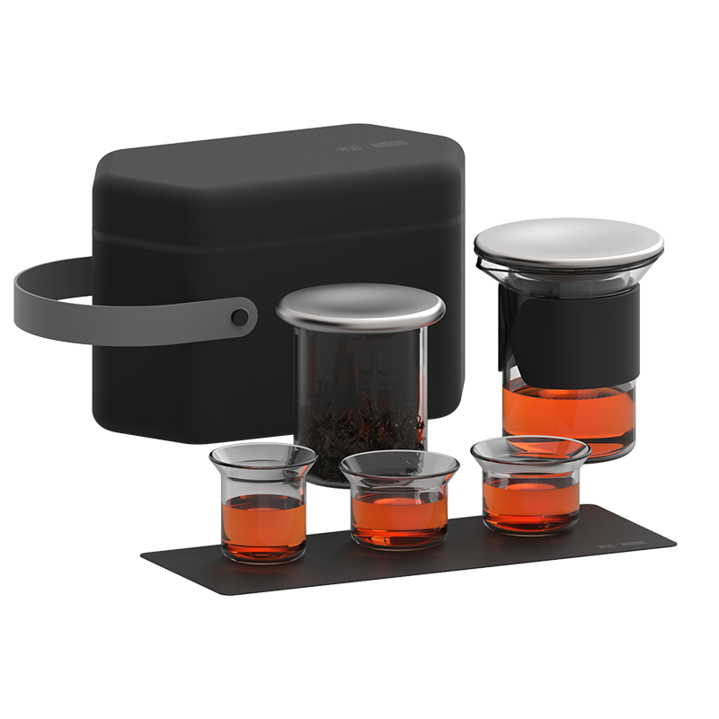 Zen Travel Tea Infuser Set - With Glass Tea Storage Jar - Teaware