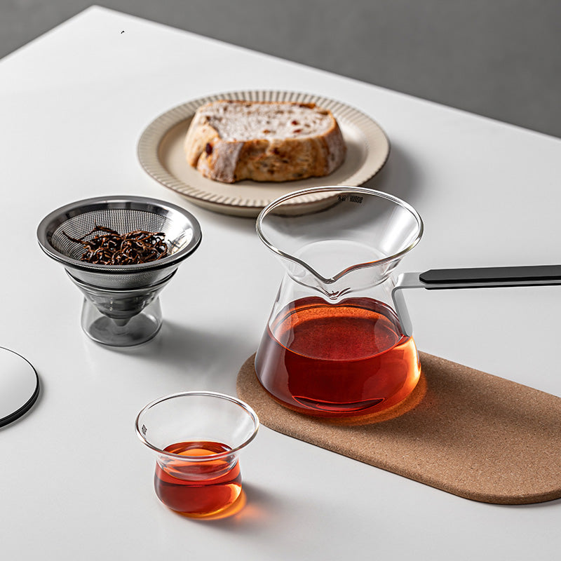 Glass Square Tea Set Elegant Magnetic Glass Tea Set – Cspuerh (Chen Sheng Hao)