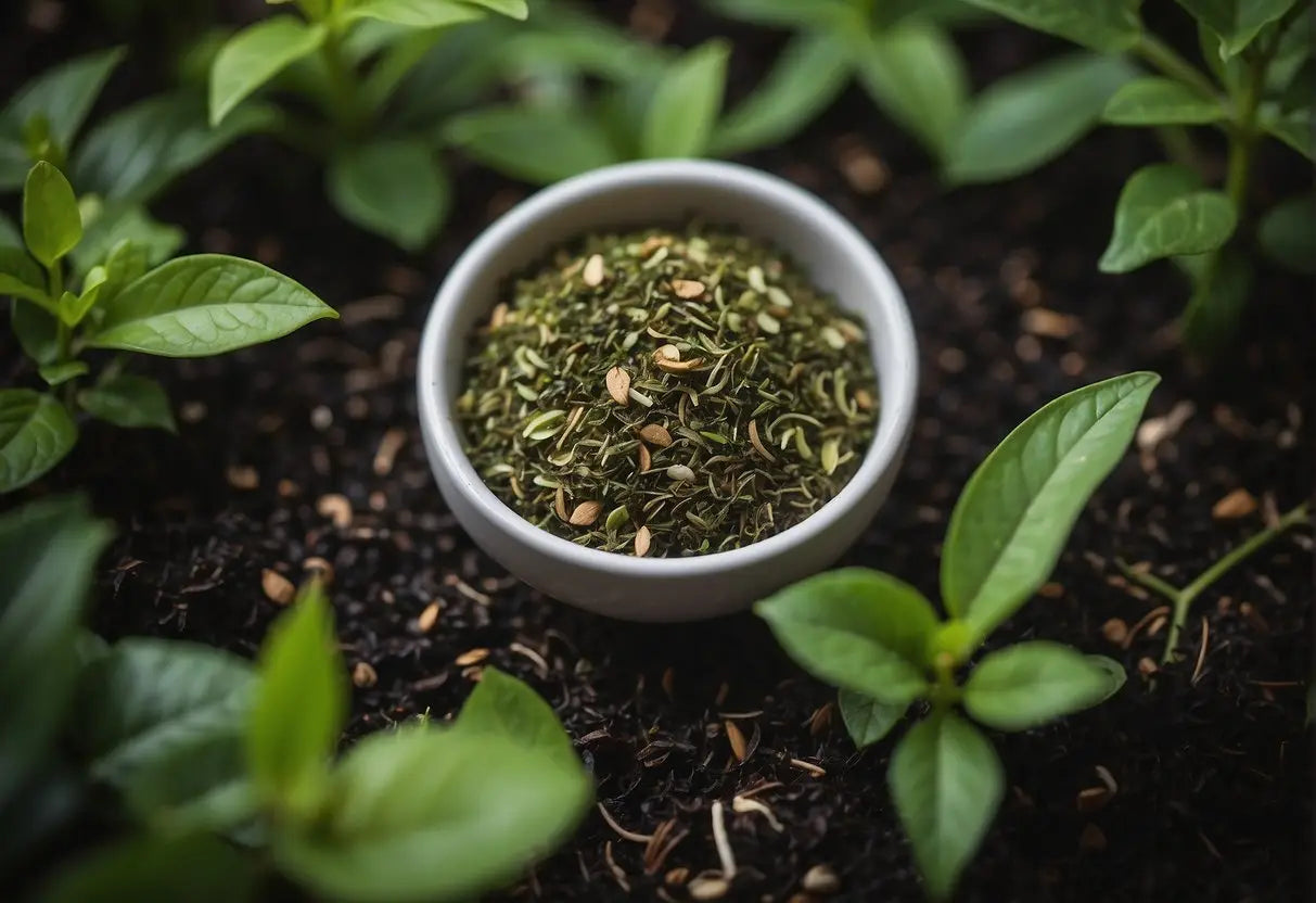 Tea leaves sprinkled around potted plants, scattered in compost, and used as a natural deodorizer in shoes and closets
