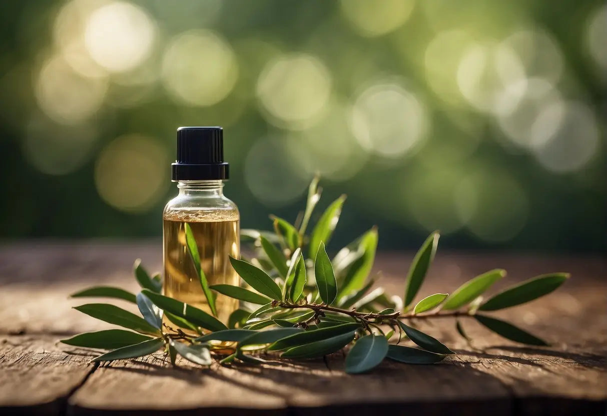 Tea tree scent fills the air, a refreshing blend of earthy and medicinal notes with a hint of camphor