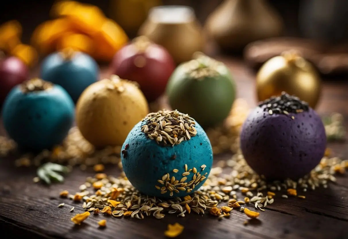 Tea bombs from various cultures explode with vibrant colors and aromatic scents, showcasing the diverse traditions and flavors of each region